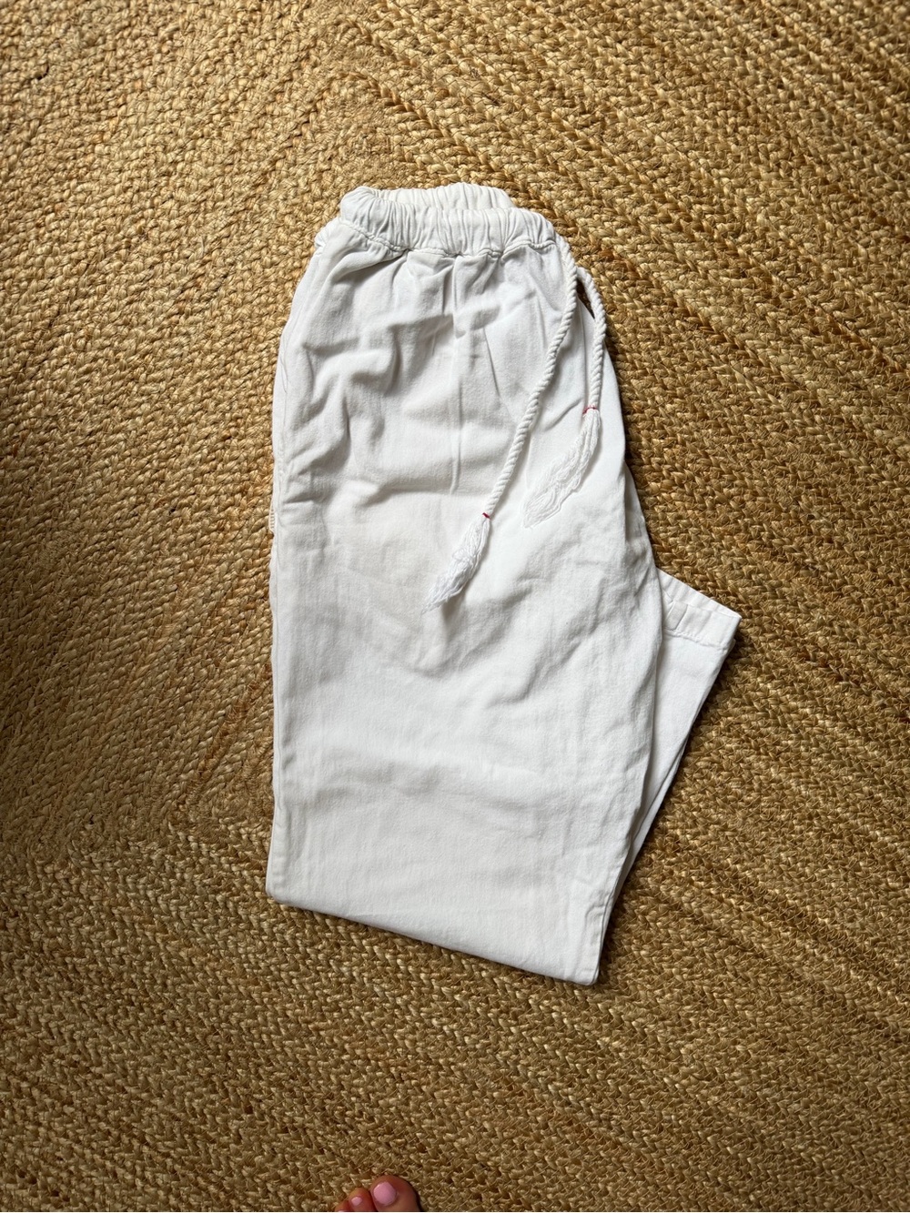 Dr. Collectors Classic White Drawstring Pants , Teddy Forever